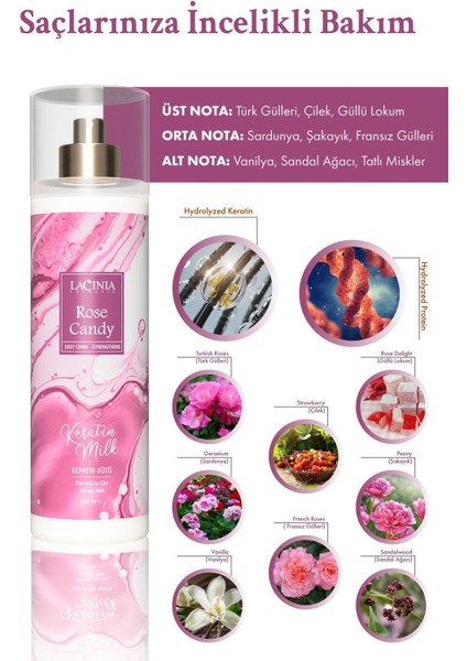 Keratin Sütü - Rose Candy 200 ml modelleri