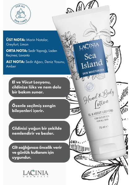El ve Vücut Losyonu - Sea Island 75 ml fiyatları