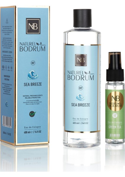 Kolonya Sea Breeze 400ML & Green Tea 60ML