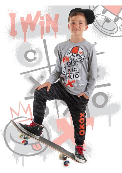 I Win Erkek Çocuk T-Shirt Pantolon Takım