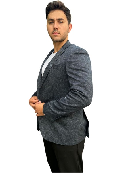 Çizgili Erkek Blazer Spor CEKET-1474