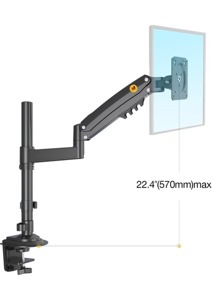 Nb North Bayou H100 Tek Kol Amortisörlü Profosyonel Monitör Standı