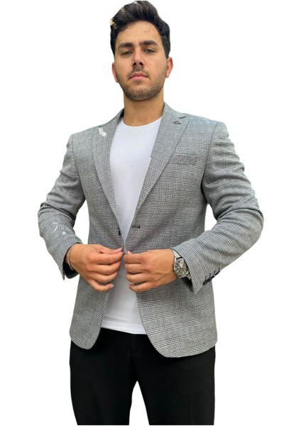 Çizgili Erkek Blazer Spor CEKET-1474