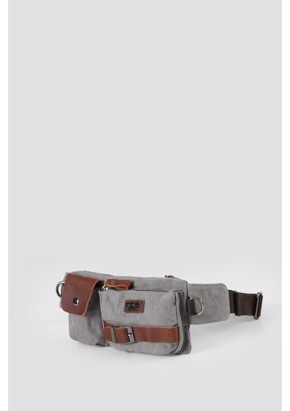 31459 Kanvas Kumaş Askılı Bel ve Omuz Çantası Grey fiyatları