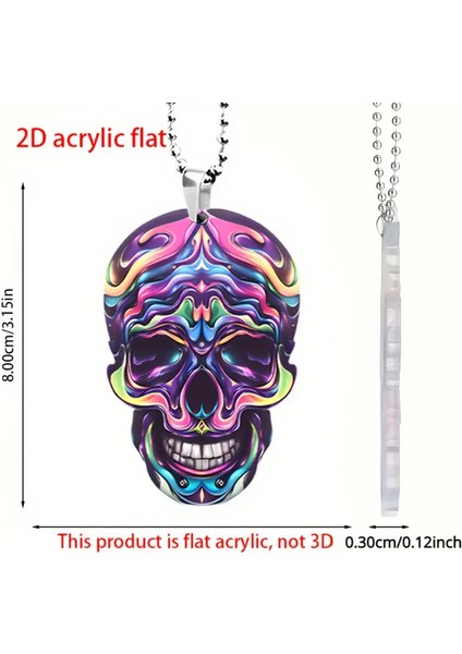 2d Akrilik Renkli Kafatası Anahtarlık fırsatları