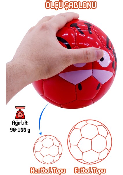 Hentbol Topu Renkli Parlak Katman Çocuk Mini Futbol Topu No:1 Iç Mekan Minik Top