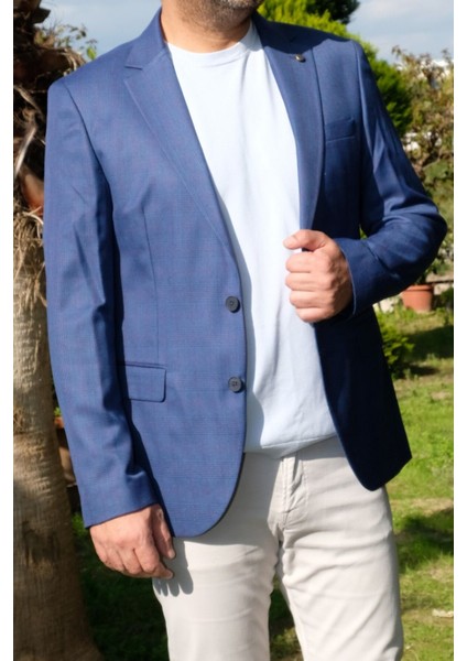 Ekose Erkek Spor Mavi Renk Ceket fiyatları
