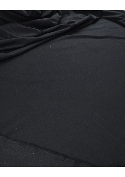 Siyah Renkte Şardonlu Üç Iplik Penye (En 180 cm x Boy 225 Cm)