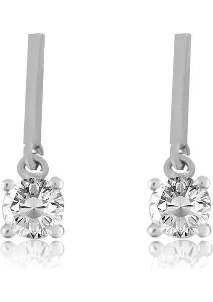 925 Ayar Gümüş Tektaş Küpe