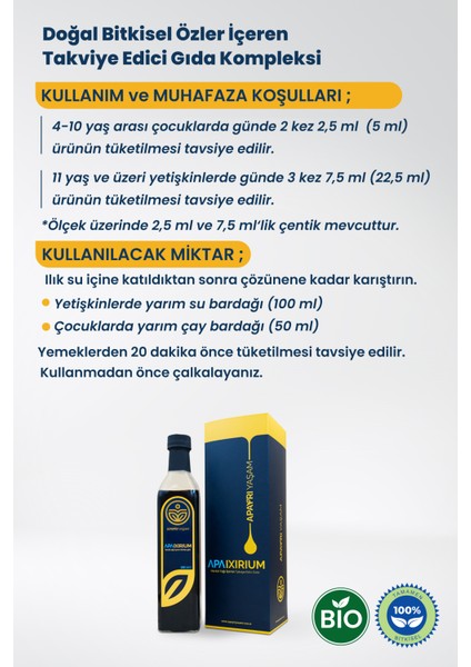 Apaixirium Hardal Yağı Içeren Takviye Edici Gıda 500ML