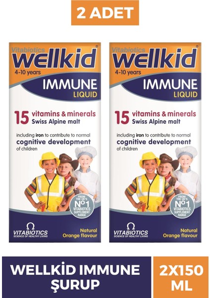 Wellkid Immune Liquid 150 ml 2 Adet