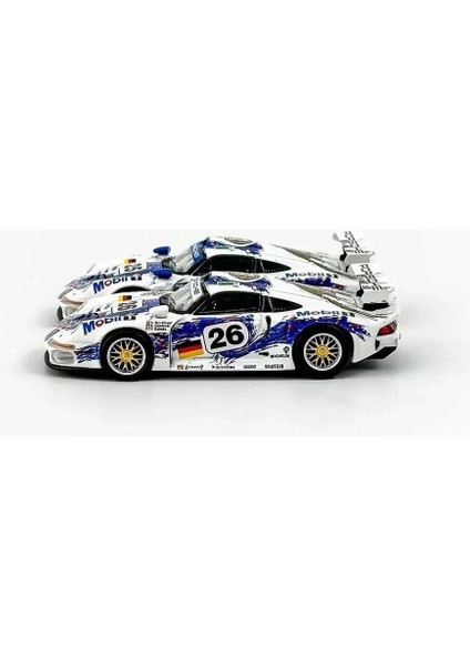 1/64 Porsche 911 Gt1 2- Car Set 24H Le Mans 1996 #25 & #26 modelleri