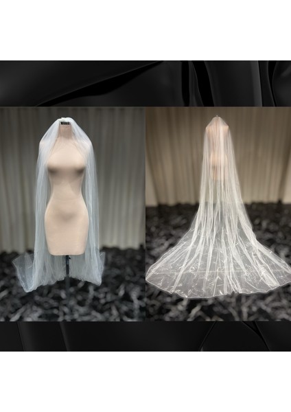 NARİN MODA GELİNLİK DÜZ TÜL DUVAK