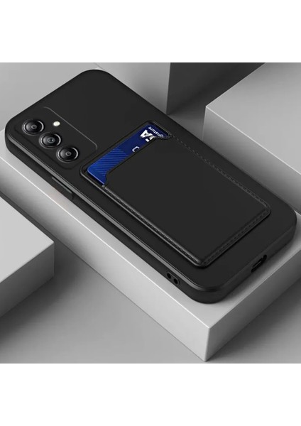 Samsung Galaxy A16 Kılıf Kamera Korumalı Kartlıklı Cüzdanlı Yumuşak Silikon Kapak Kartvizit Bölmeli