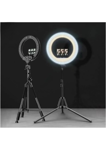 Megalüx Dökümayaklı Profesyonel Kuaför Makyajçekimleri 18ınç 460 LED Kumandalı Ring Lıght