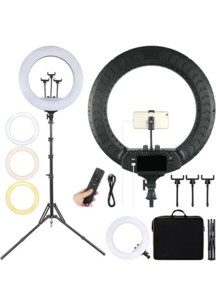 Megalüx Dökümayaklı Profesyonel Kuaför Makyajçekimleri 18ınç 460 LED Kumandalı Ring Lıght modelleri
