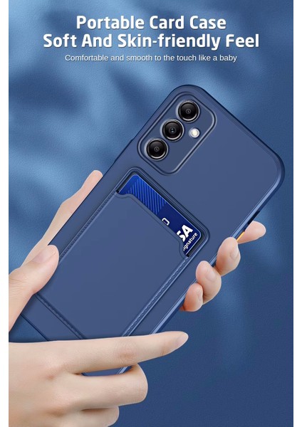 Samsung Galaxy A16 Kılıf Kamera Korumalı Kartlıklı Cüzdanlı Yumuşak Silikon Kapak Kartvizit Bölmeli