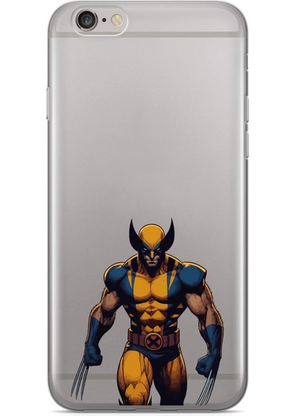 Iphone 6 Plus / 6s Plus Uyumlu Wolverine Tasarımlı Baskılı Şeffaf Kılıf