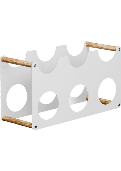 Tezgah Üstü, Masa Üstü 6'lı Metal Şaraplık