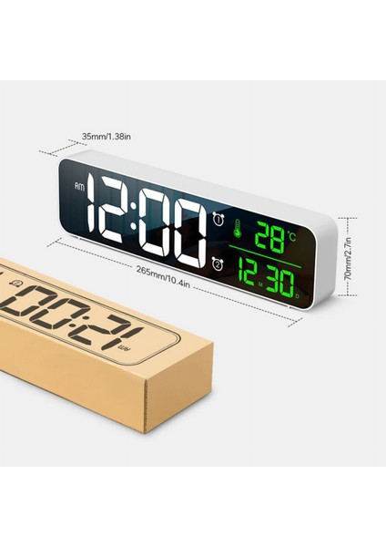 LED Hd Ekranlı Aynalı Elektronik Saat Sıcaklık Tarih Dijital Masa Saati fiyatları