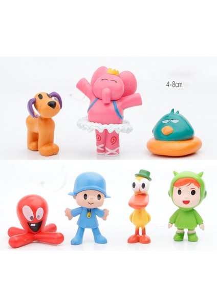 7 Adet Pocoyo Zinkia Oyuncak Figür Seti - Çok Renkli (Yurt Dışından)