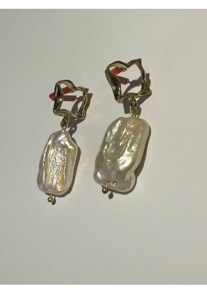 Gerçek Inci Taşlı Küpe