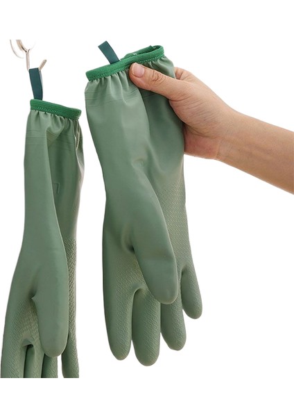 Bulaşık Yıkama ve Ev Işleri Eldivenleri Artı Kadife Demeti Dayanıklı Kalınlaştırılmış Bay ve Bayan Genel Kış Temiz Kauçuk Su Geçirmez Sıcak Kısa (Yurt Dışından)