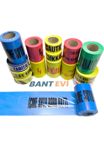 İçme Suyu Boru Hattı İkaz Şeridi 20CMX250MT Su Boru Hattı Şerit Bant fiyatları