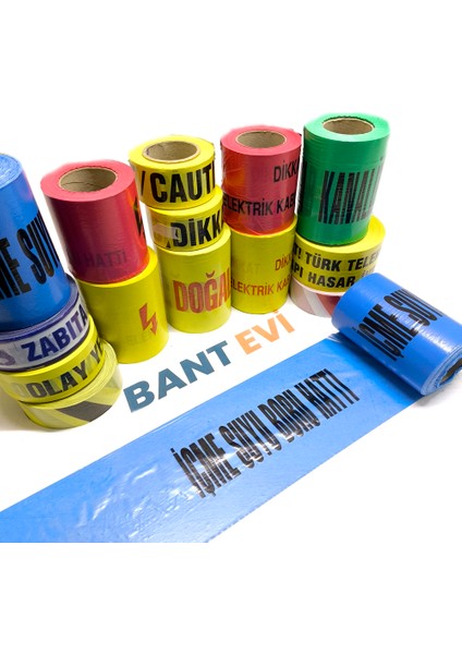 İçme Suyu Boru Hattı İkaz Şeridi 20CMX250MT Su Boru Hattı Şerit Bant fırsatları