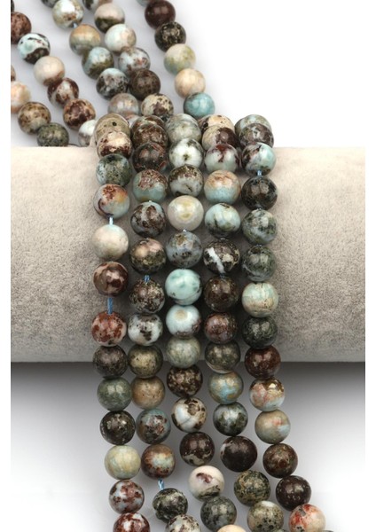 Larimar Doğaltaş Dizi 8 mm Küre Kesim