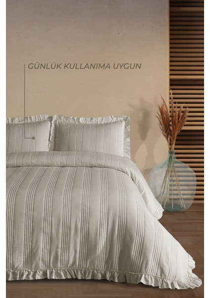 Fiorella Yatak Örtüsü Tek Kişilik Bej