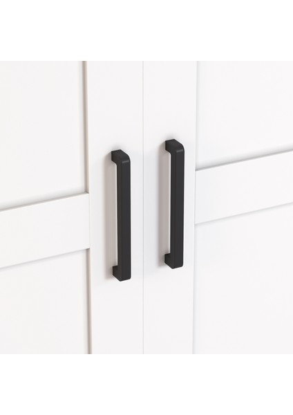 DSD204-C-BEYAZ 4 Kapaklı Camlı Dosya Dolabı