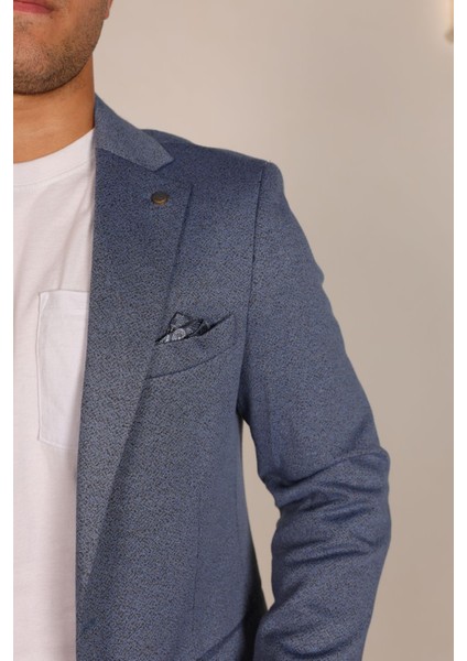 Vad Mavi 1263 Erkek Blazer Spor Ceket