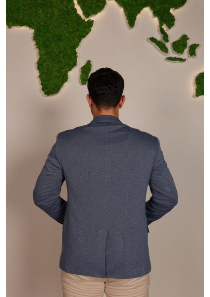 Vad Mavi 1263 Erkek Blazer Spor Ceket