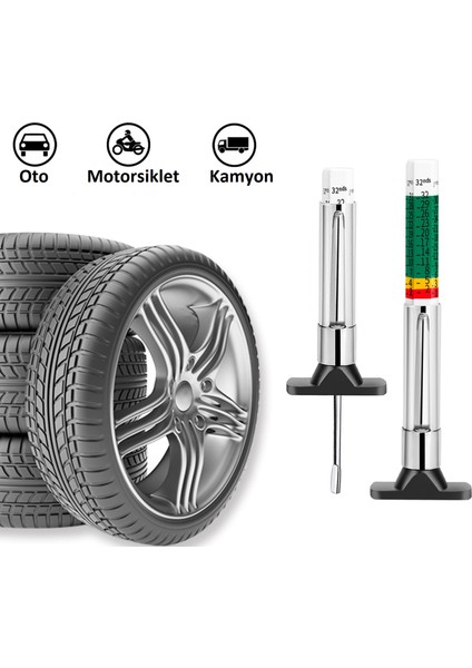 Oto Lastik Diş Arası Derinlik Ölçüm Kumpası