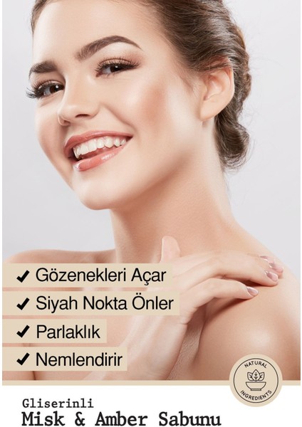 Doğal Kabak Lifli Misk & Amber Sabunu 130 gr Yüz ve Vücut Bakımı Için Etkilidir fırsatları