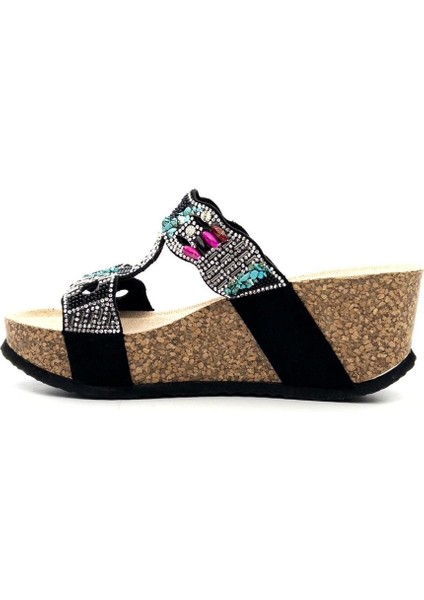 25Y101 Kadın Taşlı Comfort Dolgu Topuk Terlik fırsatları