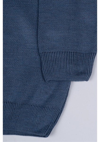 Çetinkaya Mentality 5151 Bisiklet Yaka Regular Triko Indigo