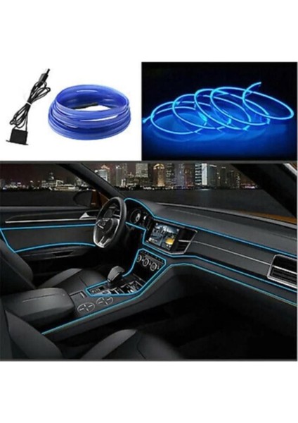 Araç Içi Torpido Ledi Oto Dekorasyon Ledi Işık Neon Şerit LED Işık LED Aydınlatma 3metre Mavi