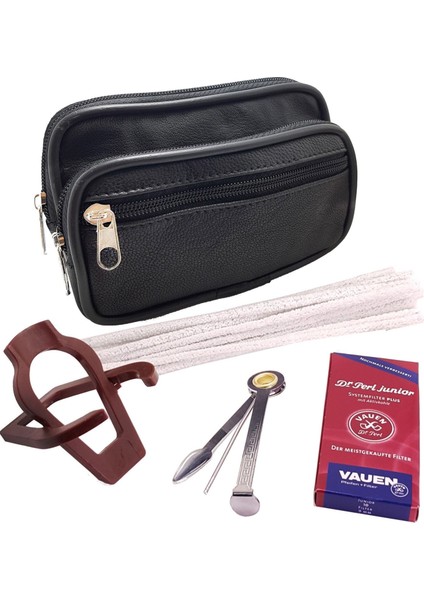 9 Mm. Kahverengi Sandalwood Eğimli Sap Ahşap Pipo Seti RD36-Takım fırsatları