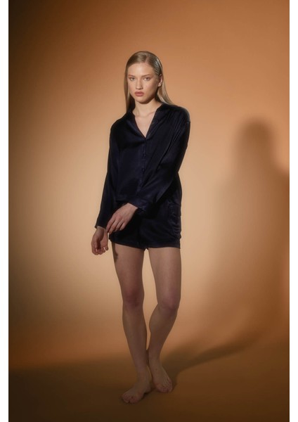 Kadın Vegan Dokuma Cep Detaylı Bağcıklı Şort indirimleri