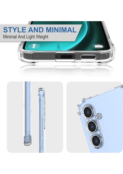 Samsung Galaxy A25 Uyumlu Köşe Dolgulu Anti Shock Telefon Kılıfı ve Hayalet Privacy Ekran Koruyucu modelleri