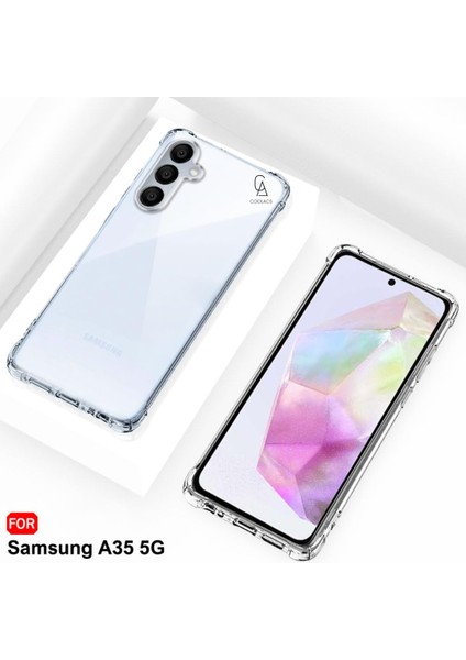 Samsung Galaxy A35 Uyumlu Köşe Dolgulu Anti Shock Telefon Kılıfı ve Hayalet Privacy Ekran Koruyucu modelleri