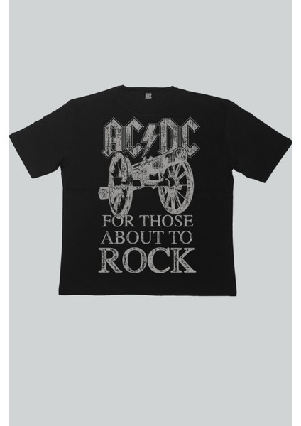 Top Rock Acdc Siyah Oversize Erkek Tshirt fiyatları