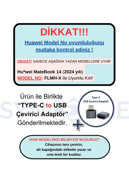 Huawei Matebook 14 Kılıf (2024 Yılı) ile Uyumlu Kristal Parlak Iz Yapmaz Koruyucu Kılıf modelleri