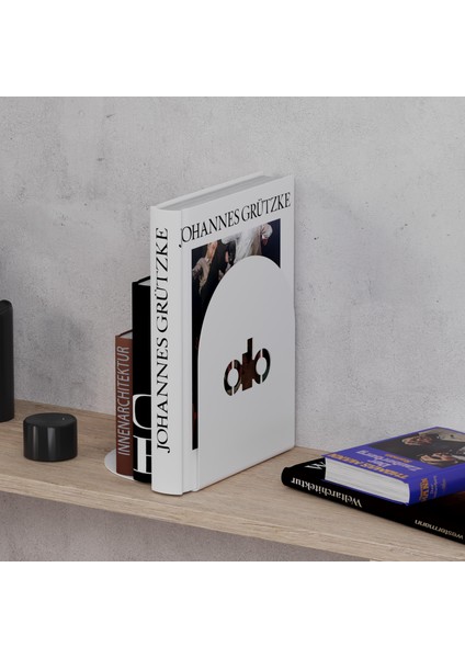 Dekoratif Tasarım Metal Kitap Tutucu