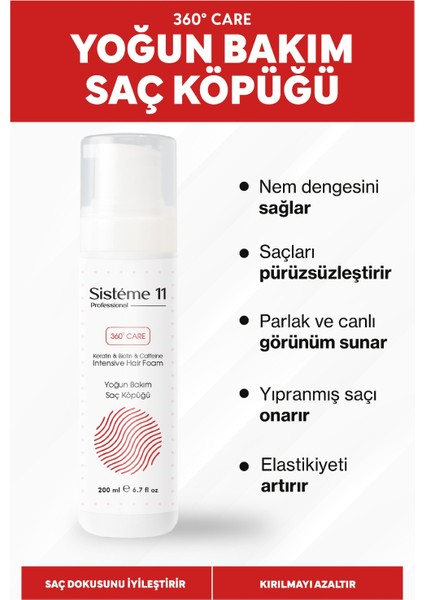 Yoğun Bakım Saç Köpüğü 200 ml 8684091009269