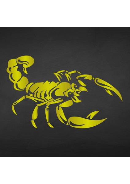 Akrep Stikcer Araba Aksesuarı Arma Sticker Akrep Oto Sticker 20CM Gold