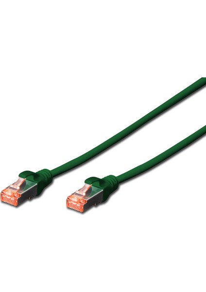 CAT 6 SFTP/PIMF (Pairs In Metal Foil) Patch Kablosu, 0,5 metre, LSZH, AWG 26, Yeşil Renk