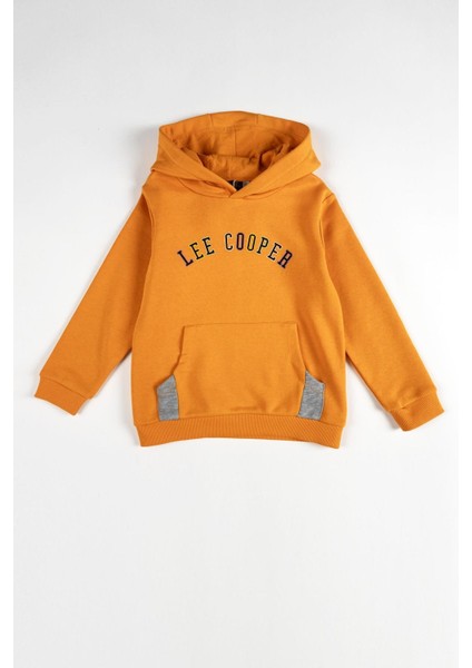 Brian Erkek Çocuk Kapüşonlu Sweatshirt Turuncu
